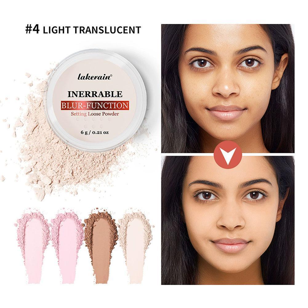 Lakerain Blur Setting Powder Soft Matte Finish Nhẹ Loose Finish Lasting Powder Long N7j9
