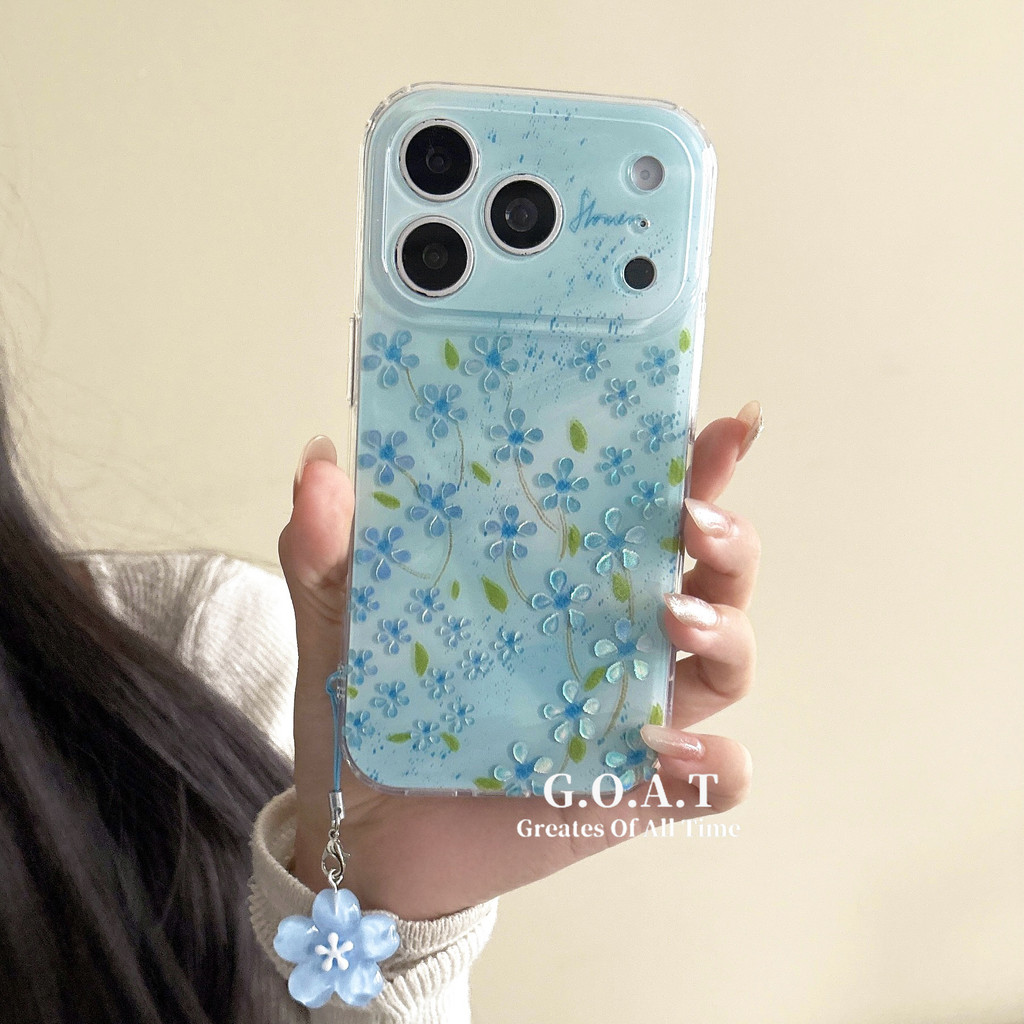 G.O.A.T Vỏ hoa mạ vàng Tương thích cho iPhone 17 pro max iPhone 17 16 15 14 pro max Vỏ bảo vệ mặt sa