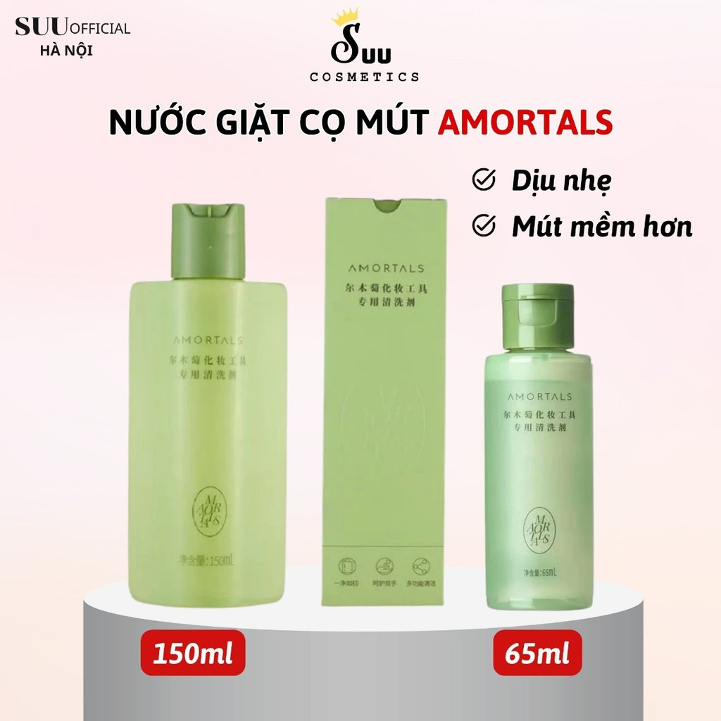 [AMORTALS] Nước Giặt Vệ Sinh Cọ Mút Trang Điểm AMORTALS Làm Sạch Mềm Cọ Mút An Toàn Cho Da