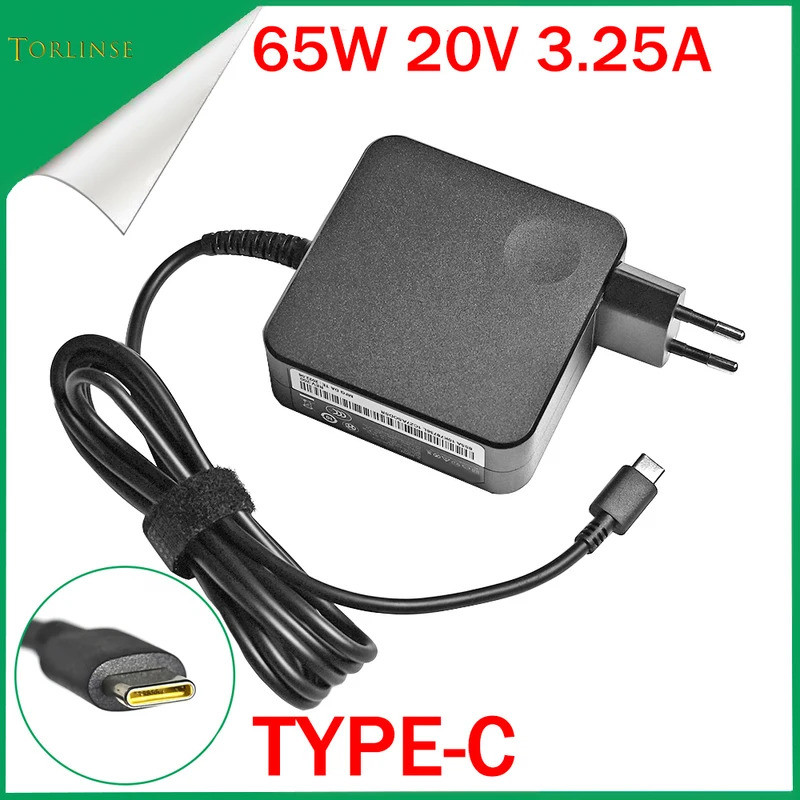 20V 3.25A 65W USB Type-C AC Laptop Bộ Sạc Cho Lenovo Thinkpad X1 Carbon Yoga X270 X280 T580 P51 P52s