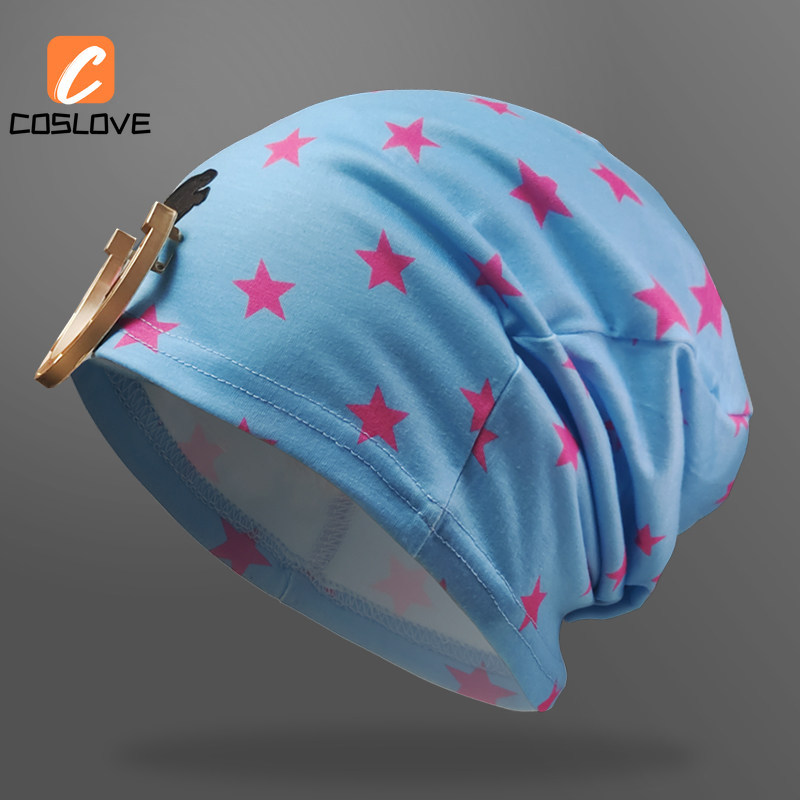 Mũ cosplay Jonathan Joestar từ anime JoJo, thiết kế họa tiết ngôi sao màu xanh