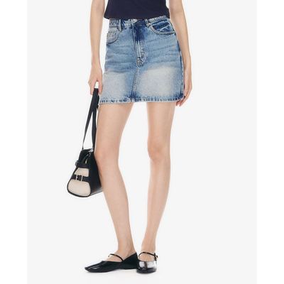 GIGI - Chân váy denim mini phom chữ A_G3109J242545-56