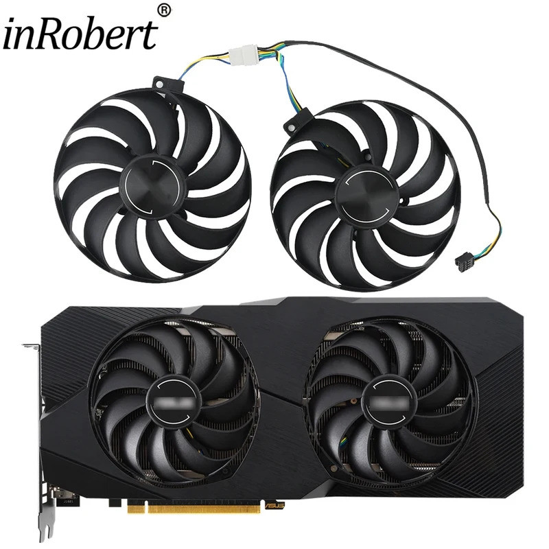 95MM T129215Quạt Card Đồ Họa SU RX5600 RX5700 Cho ASUS RX 5600 5600 XT DUAL EVO Card Video
