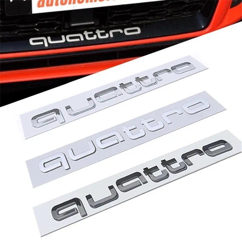 Audi Quattro Biểu Tượng ABS Xe Lưới Tản Nhiệt Trước Biểu Tượng Miếng Dán Quattro Thân Miếng Dán Cho 