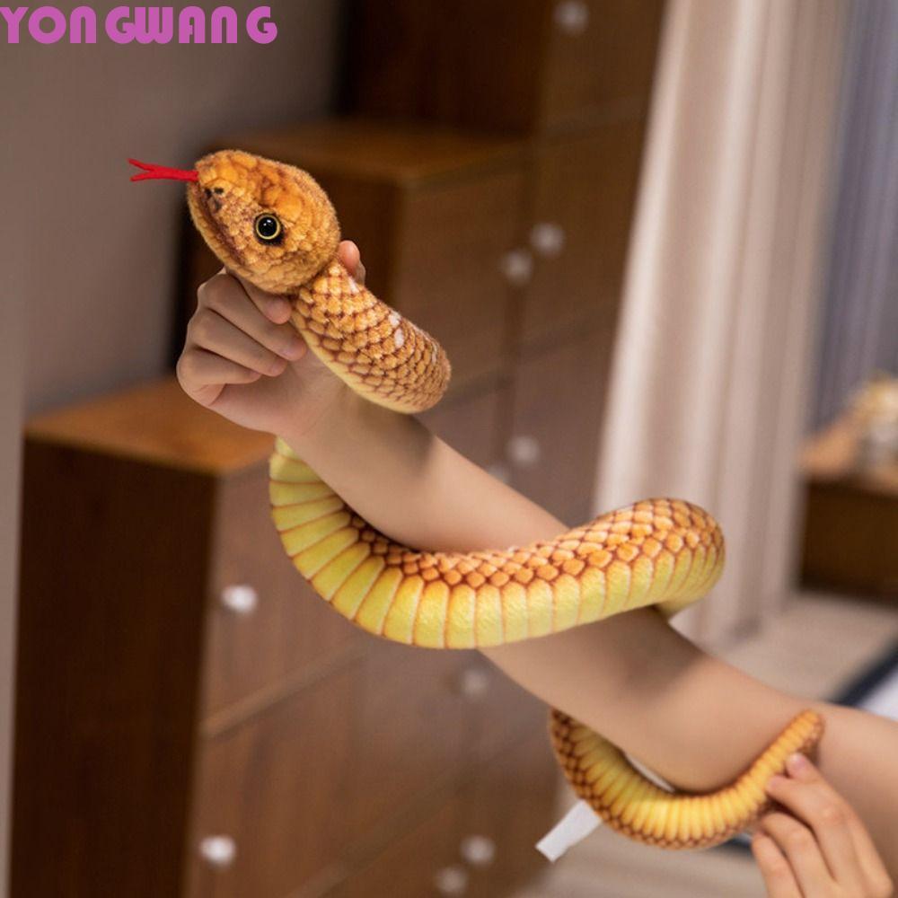 YONGWANG66HR Đồ chơi nhồi bông hình rắn mô phỏng, Đồ chơi nhồi bông hình con rắn nhỏ sang trọng năm 