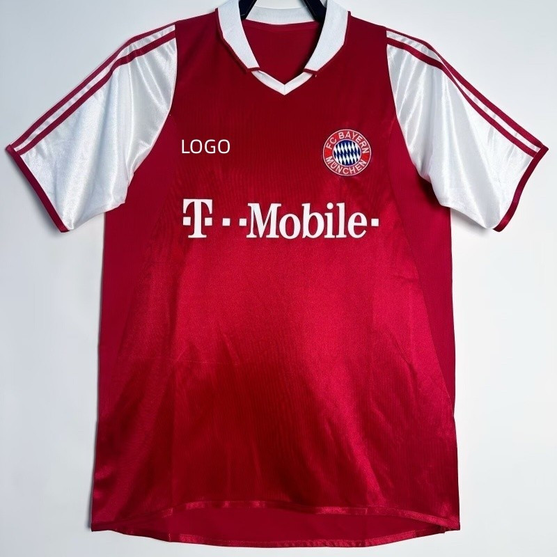 2003 / 04 Bayern Munich Retro Edition Áo bóng đá sân nhà Áo thun nam tay ngắn