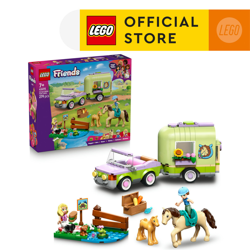 LEGO FRIENDS 42695 (279 chi tiết) Đồ Chơi Lắp Ráp Rơ-Moóc Chở Ngựa Và Ngựa Con