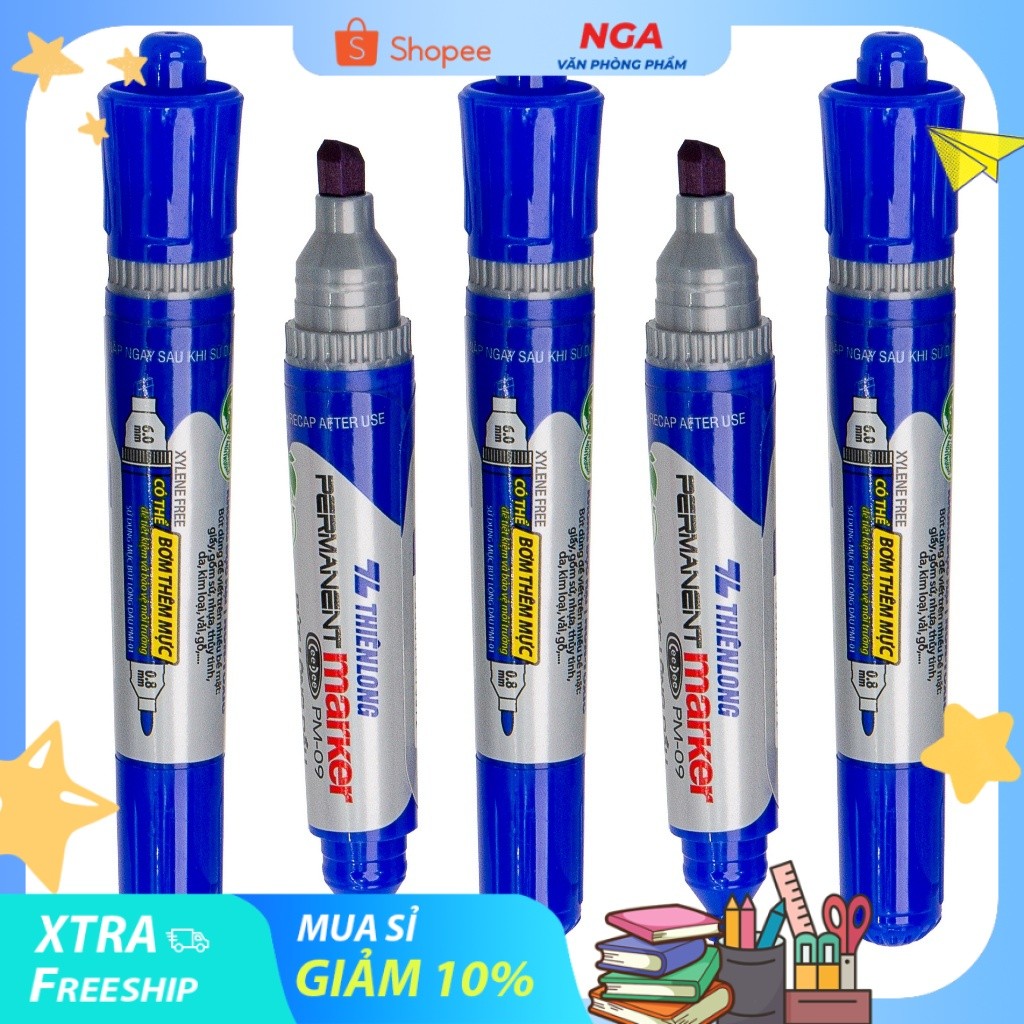 [COMBO 5 CÂY] Bút lông dầu TL-PM-09, xanh
