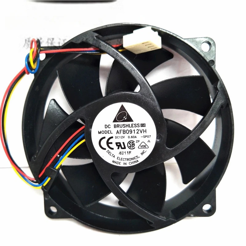 HB Original AFB0912VH 9225 9cm 12V 0,60A Quạt làm mát tròn CPU 4 dây