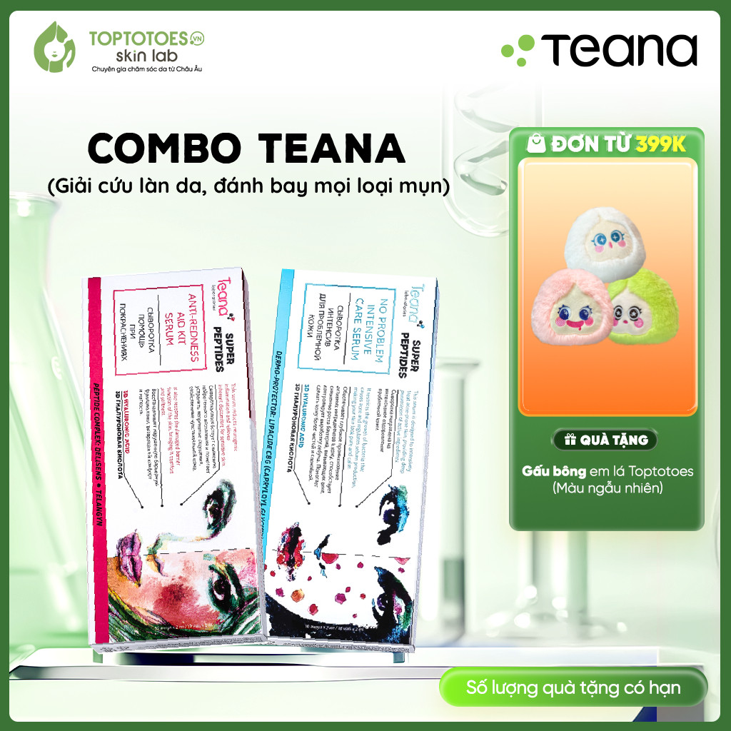 [HÀNG NHẬP KHẨU] Serum Teana Anti-redness & No Problem cho da mụn