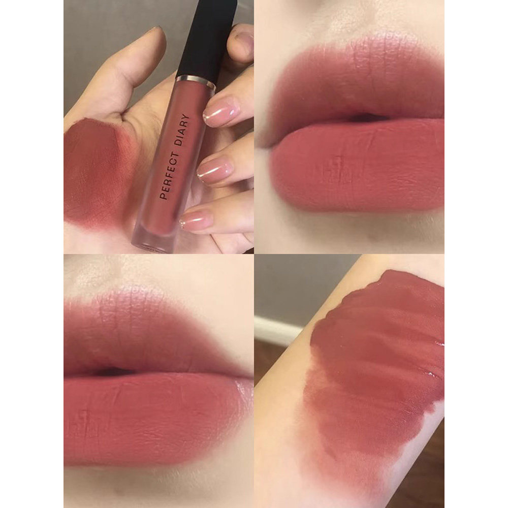 son môi son black rouge Perfect Diary Velvet Chocolate Non-Fade Lip Glaze
