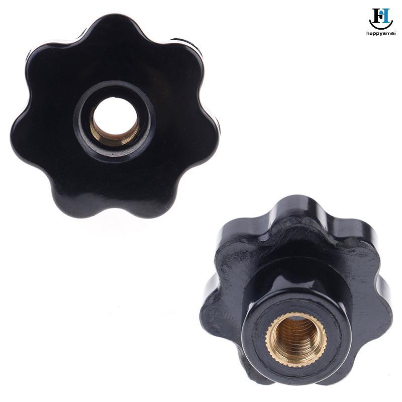 [GA] Nhựa M4 / M5 / M6 / M8 nữ ren bảy ngôi sao đầu kẹp đai ốc núm [TH]