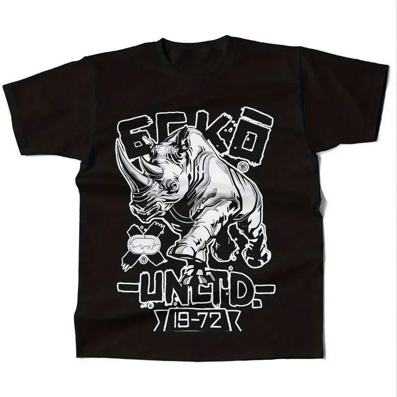S-3XL Áo thun họa tiết Rhino từ Ecko Unltd cho mọi giới tính Vải mềm thông gió tốt