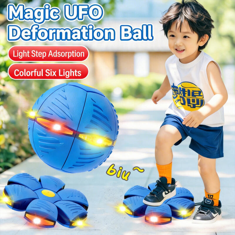 Bóng nảy ma thuật HdoorLink với 6 đèn UFO Morph Ball Trẻ em Bóng ma thuật Đồ chơi thú cưng ngoài trờ