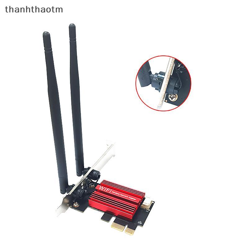 Thh 7260ac 2.4G/5G băng tần kép 1200Mbps Bluetooth 4.0 PCI-E Wifi Adapter cho máy tính để bàn PC N
