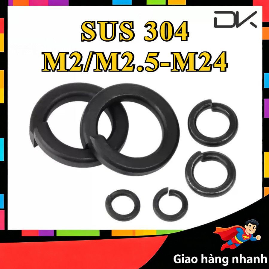 long đền vênh, Long đền ve, Long đền Inox 304 Vòng Đệm Chống Rung, Chống Tự Tháo - Cho Bulong M2 / M