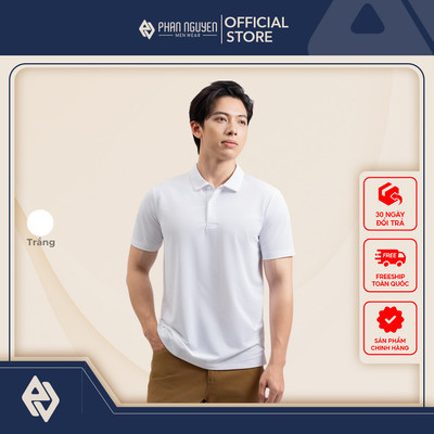 Áo polo nam cộc tay Phan Nguyễn, chất liệu mềm mát, thoáng khí, nhanh khô, form slim fit APC.282