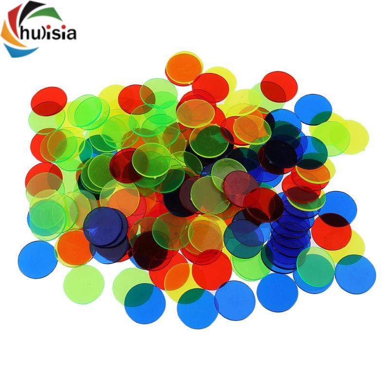 Chulisia 100 Miếng Bingo Tròn Chip 3 / 4 '' Bingo Cung Cấp Mờ Cho Thẻ Bingo
