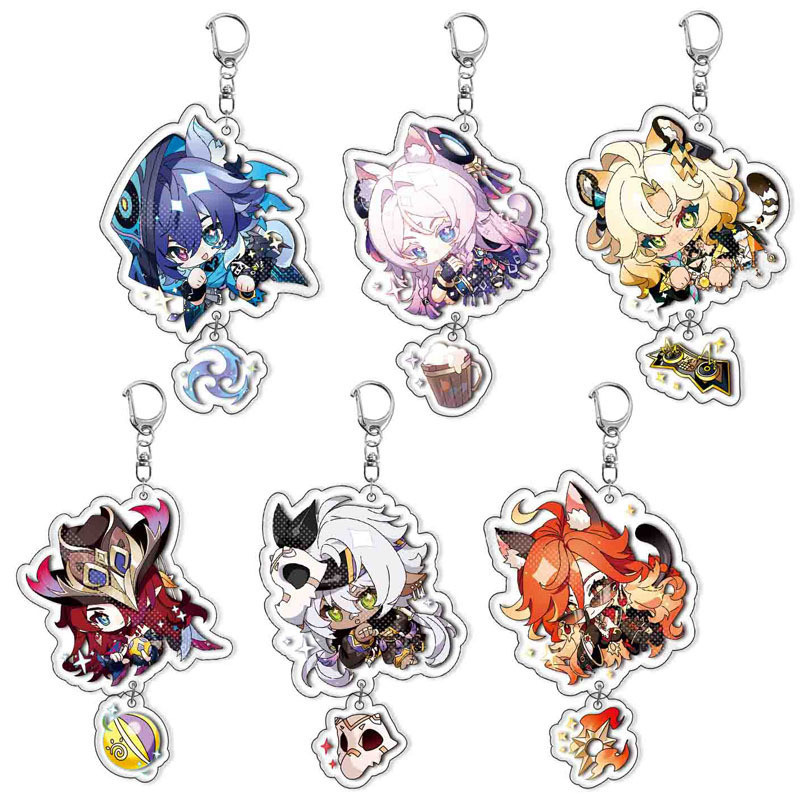 New Game Genshin Impact Iansan Xilonen Chasca Ororon Mavuika Citlali Cosplay COSTUME Acrylic Key Cha
