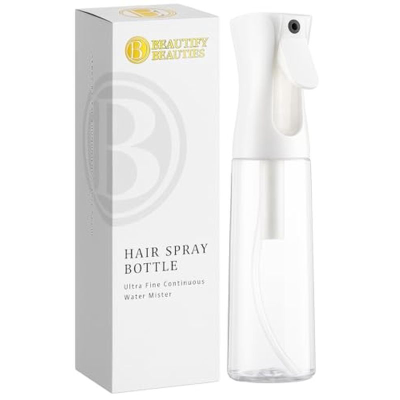 BeautifyBeauties Spray Bottle For Hair – Continuous Mister Spray Bottle for Hairstyling, Cleaning, P