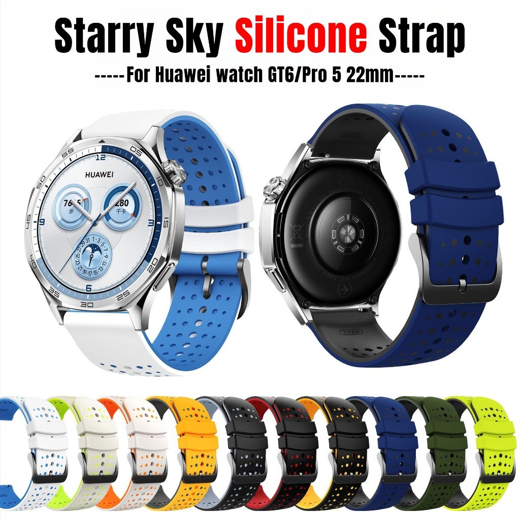 Dây đeo đồng hồ vòng tay silicon 22mm cho Huawei Watch5 / GT6 GT5 46mm / Buds / GT3 Pro 46mm / GT4 4