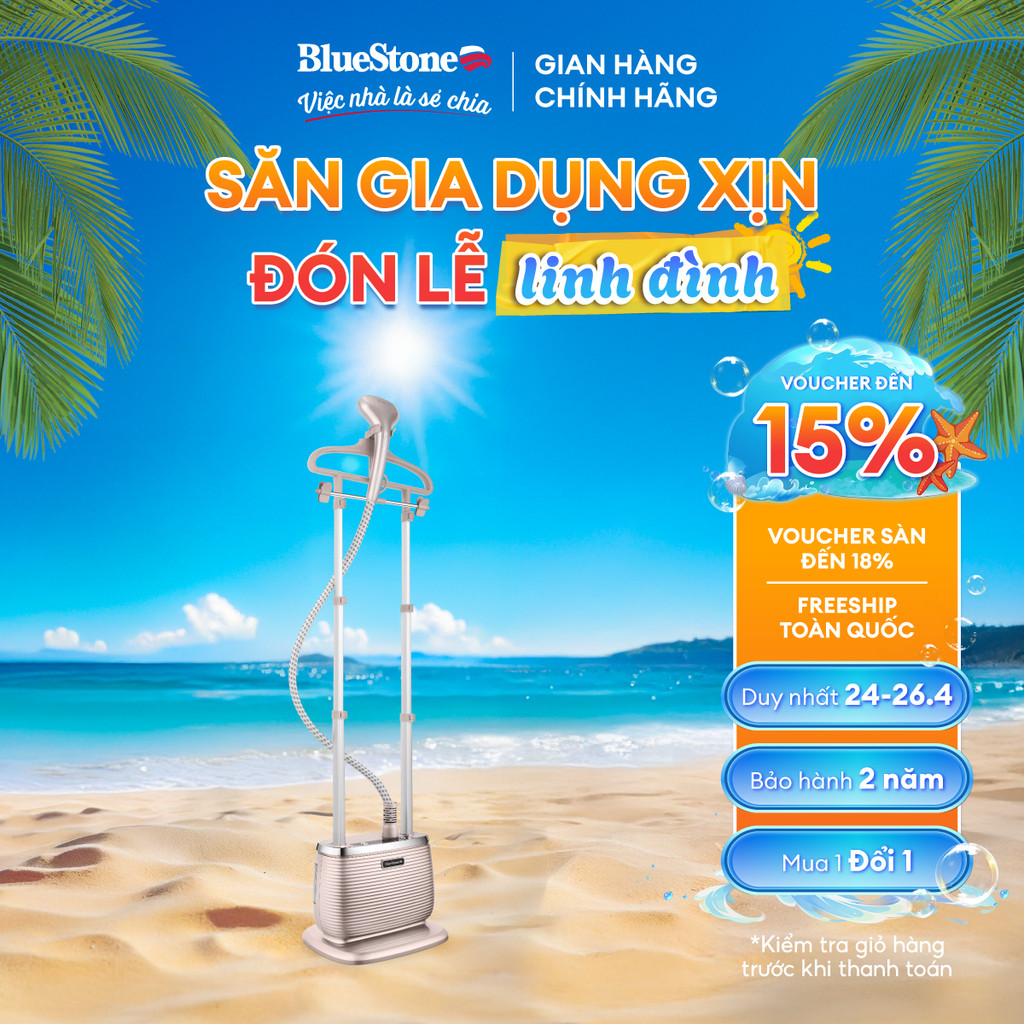 Bàn Ủi Hơi Nước Đứng Bluestone GSB-3951 - 1000ml, Đồng, 1900W