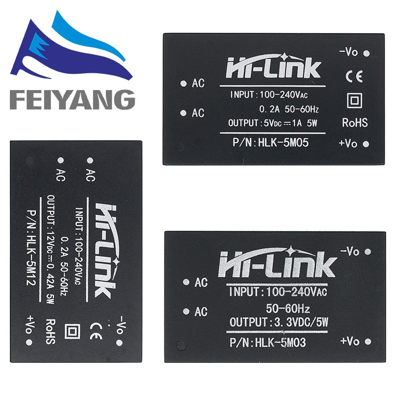Mô-đun giảm điện áp HLK-5M05 HLK-5M03 HLK-5M12 5W AC-DC 220V đến 12V / 5V / 3.3V