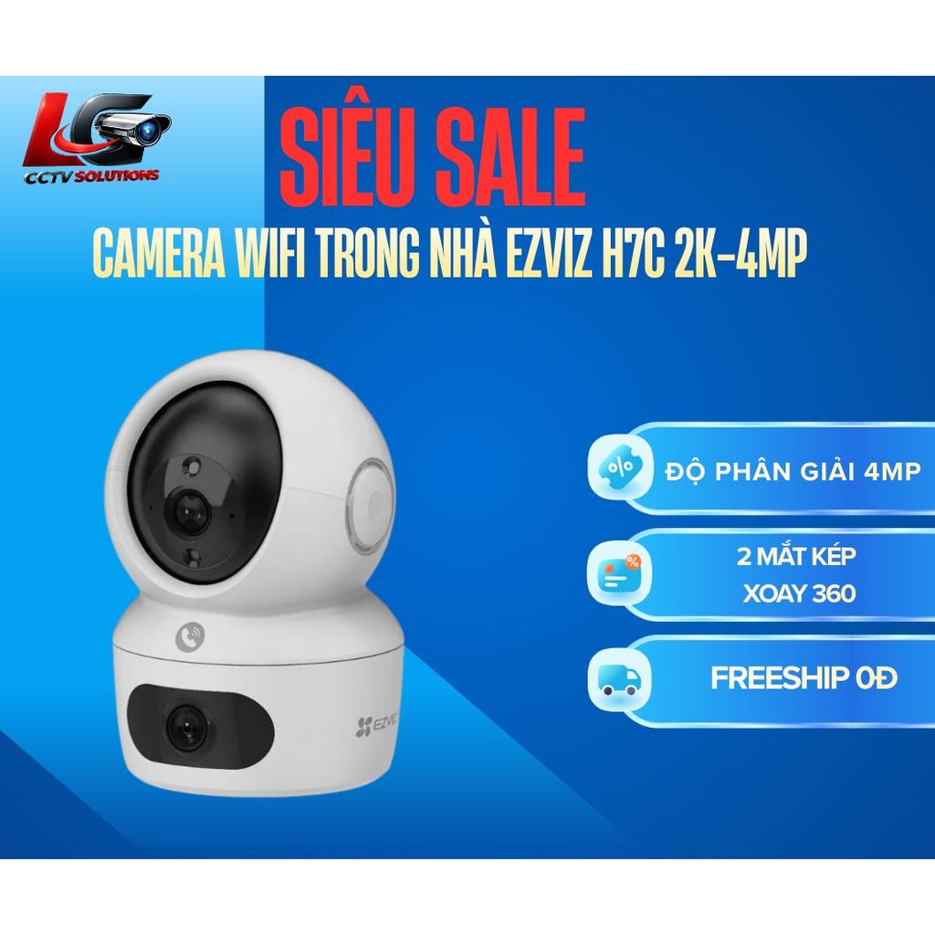 Camera Wifi Ngoài Trời EZVIZ Quay Quét 360 H9C, H8, C8C,H8C PRO C8W 2K 3K - Tích Hợp AI- Đêm Có Màu