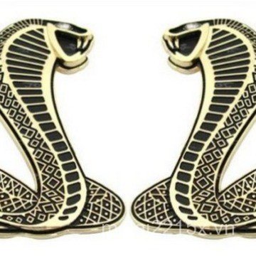 Thích hợp cho xe hơi Cobra Kim loại Nhãn dán xe Ford Mustang Logo xe máy được cá nhân hóa 3D Logo ba