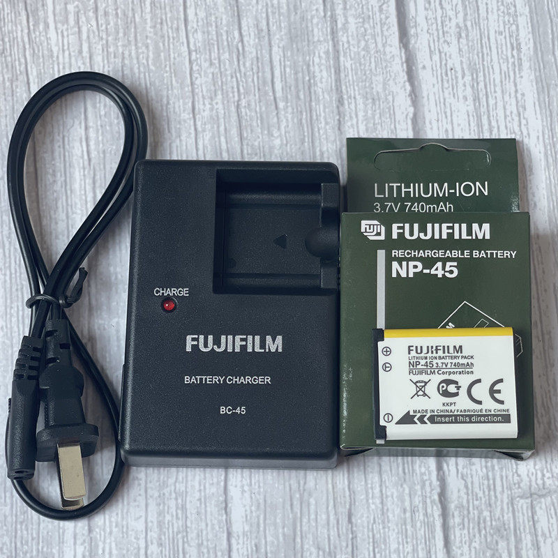 Sạc + Pin Thích Hợp Cho Máy Ảnh Fuji JV310 JV250 JV100 JZ305 JZ200 JZ110 NP-45