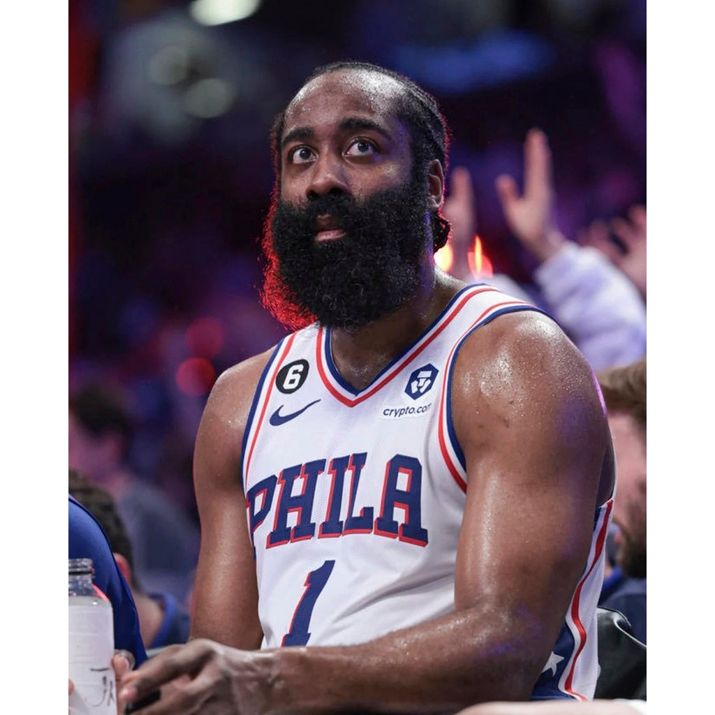 Harden James - Áo jersey NBA Philadelphia 76ers số 76, chất liệu dày 250g