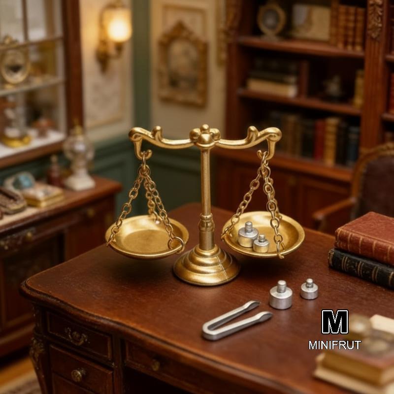 MINIFRUT] Mô hình cân bằng thu nhỏ 1 12 Nhà búp bê thực tế Micro Scene Prop Thu nhỏ Phụ kiện MỚI