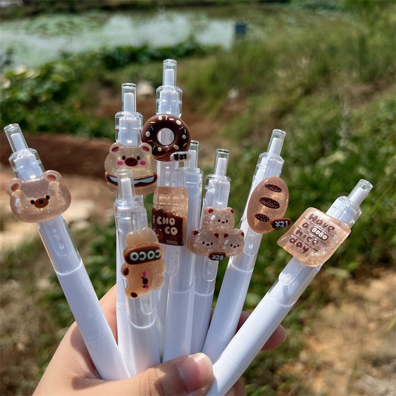[Bút Gel Baking Bear] Bút Bear Brown Style ins Style Baker Bear Pen