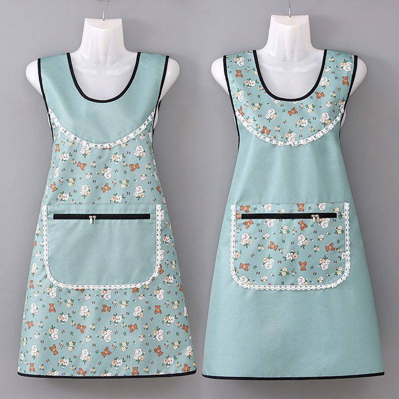 Oil-Proof Kitchen Household Anti-Fouling Korean Apron Waterproof Apron Oil-Proof Kitchen Household A