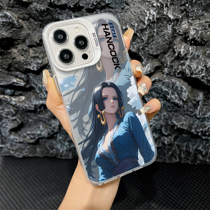 Ốp lưng iPhone bạc màu Boa Hancock One Piece nữ hoàng hải tặc cho iPhone 11 12 13 14 15 16 17 Pro Max chống rơi cao cấp | BigBuy360 - bigbuy360.vn