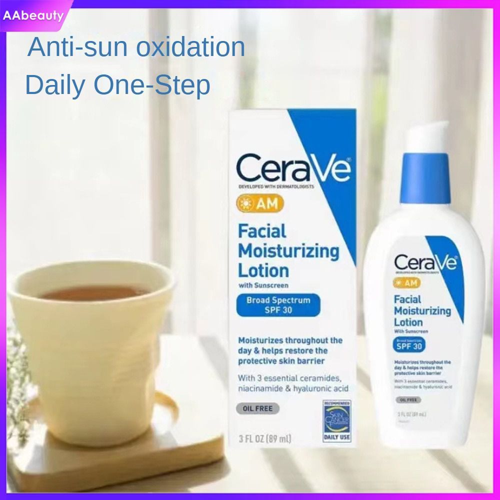 AAbeauty CeraVe AM PM Bộ Kem Dưỡng Ẩm Kem Chống Nắng Làm Trắng Da Dưỡng Ẩm Sửa Chữa Kem Chống Nắng M