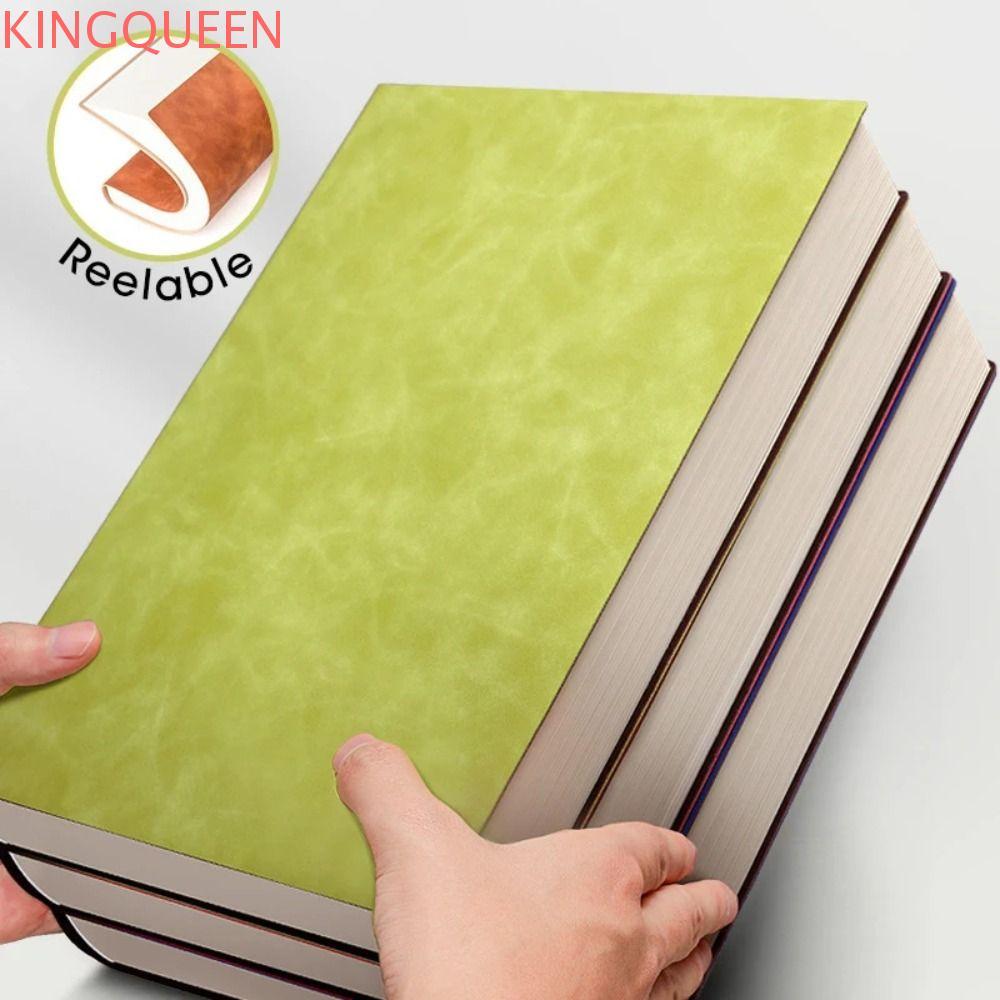 Sổ tay dày KINGQUEEN A4, Dòng 200 trang / Sổ tay lớn trống, A4 Họp Notepad PU Cover Đường ngang lớn 