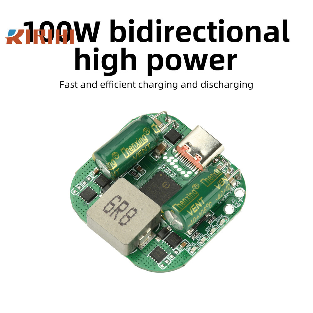 RIRIHI Mô-đun sạc và xả công suất cao hai chiều IP2368 2-5S PD 100W Boost-Buck Sạc nhanh