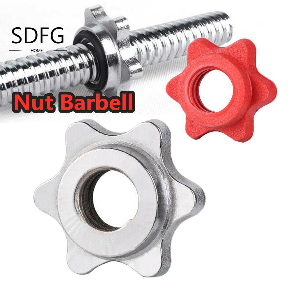 SDFG Dumbell Đai Ốc Thép Chắc Chắn Tiêu Chuẩn Kẹp Dumbell Dumbell Phụ Kiện Nâng Trọng Lượng Phụ Kiện