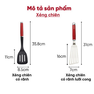 KitchenAid - Xẻng có rãnh màu đỏ/đen