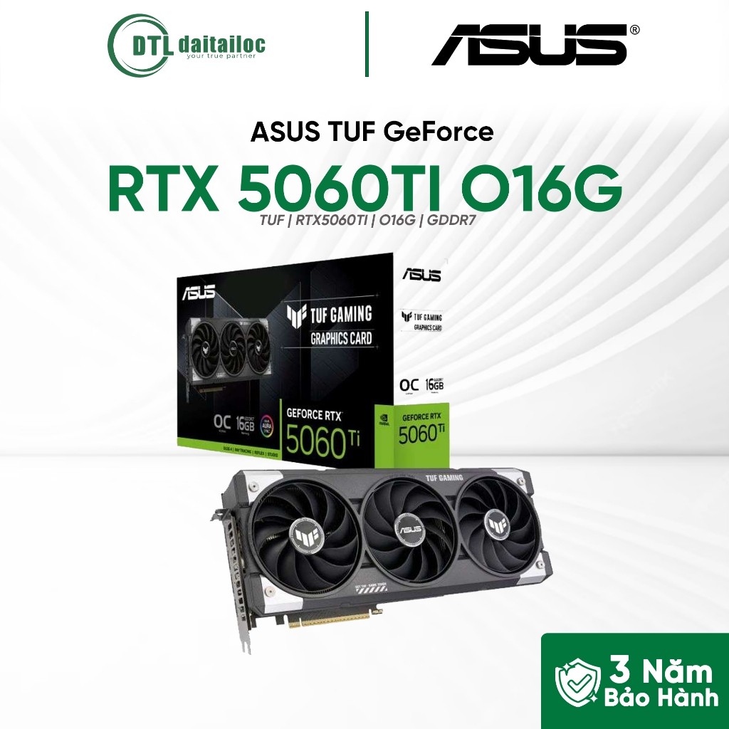 Card màn hình VGA ASUS TUF Gaming GeForce RTX 5060Ti O16GB PRIME 5060 O8GB GDDR7 | Chính Hãng| Bảo H