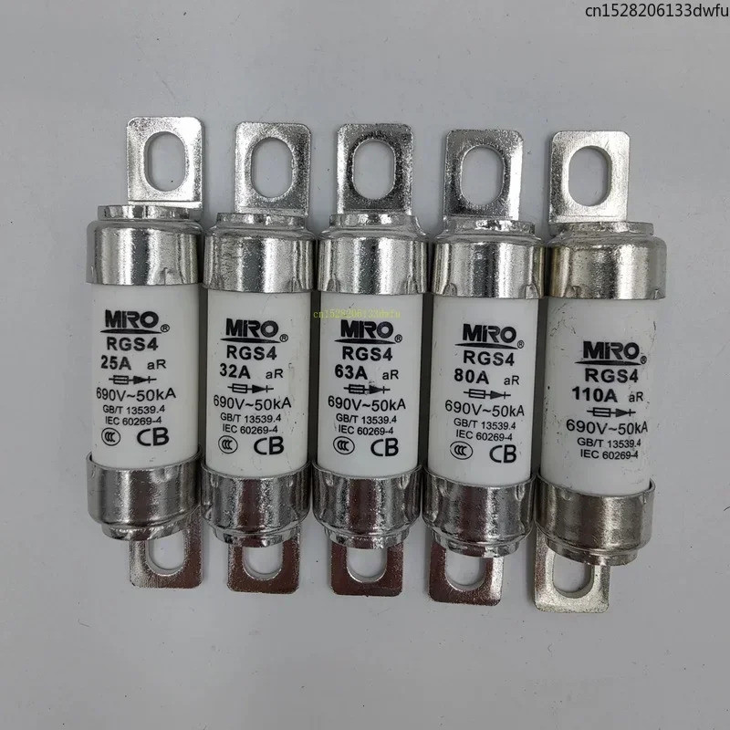 FZ1 chiếc Cầu chì nhanh chất lượng hàng đầu RGS4 32A 40A 63A 75A 80A 85A 100A 110A Đế HRC FUSE-LINK 