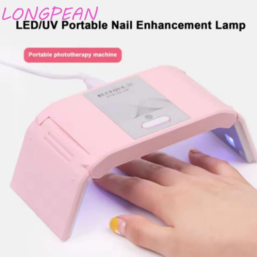 Đèn LED móng tay LONGPEAN, Đèn nghệ thuật làm móng tay có thể gập lại D di động, 12 hạt đèn chuyên n