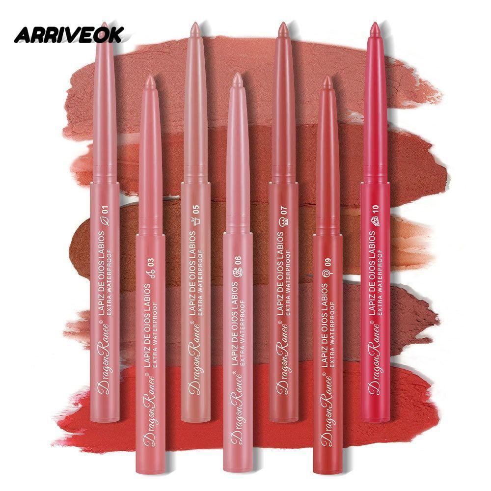 ARRIVEOK Lipliner Pencil, Matte Velvet Lip Liner, Chống Thấm Nước Tự Nhiên Phác Thảo Môi Đường Viền 