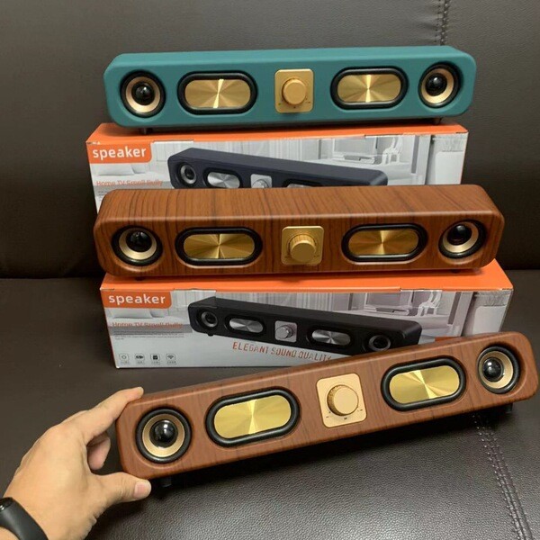 loa bluetooth mini loa bluetooth bass mạnh ➳Loa Bluetooth Không Dây Retro Loa Giọng Gỗ Thấp Dài Thẻ 