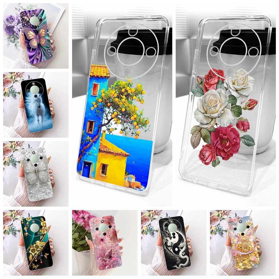 Trong Suốt Cho Honor MTN-AN00 MTN-AN80 Ốp Lưng Honor X70 5G Vỏ Mèo Dễ Thương Thời Trang Bướm Sơn Ngộ