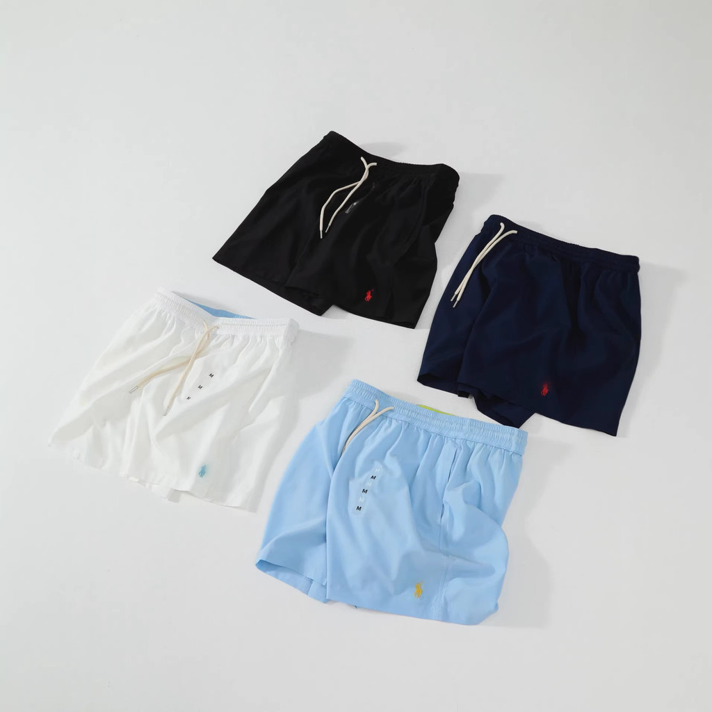 XIUL R-L Summer women's casual embroidered pony shorts, loose quick-dry beach shorts for men and wom