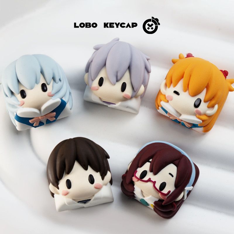 Neon Genesis Evangelion EVA Asuka Ling Polly Máy đầu tiên Bàn phím cơ Keycap đơn bằng nhựa độc đáo
