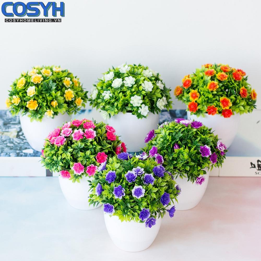 <cosyh>Pot plant Table Potted Pot Plant Fake Artificial Office Home High Quality