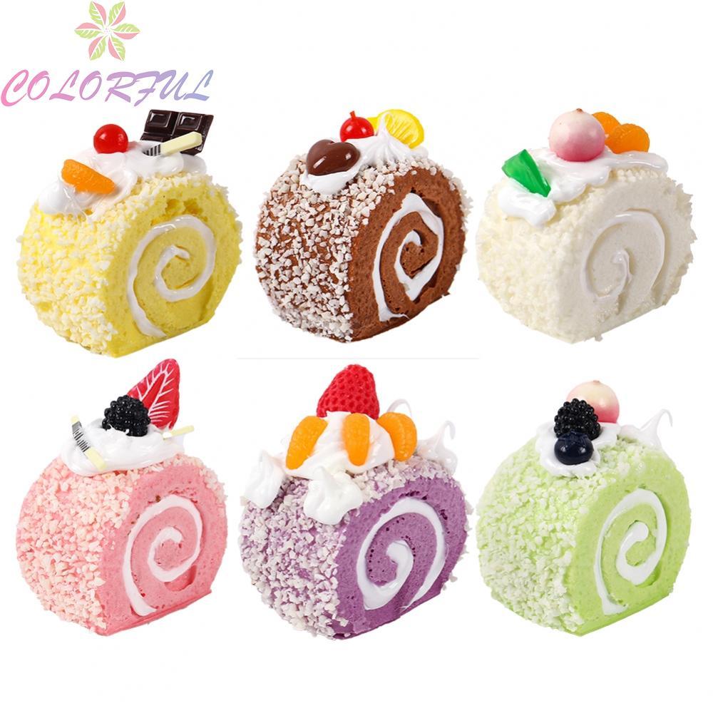For Home Decoration Fake Cake Model Decorative Cake Fake Fruit Bread PU Material